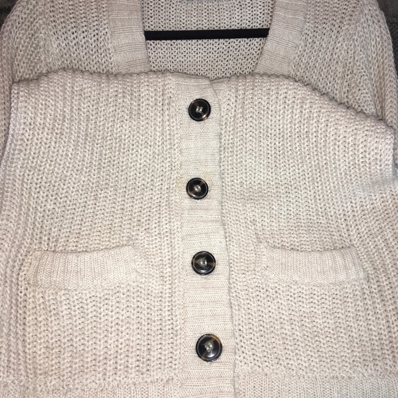 Zara Cable Knit Button Down Oversized Sweater SzM - Picture 6 of 8